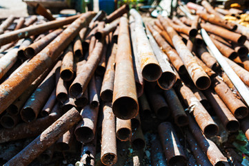 Background Element - Corrugated Metal sheet metal .