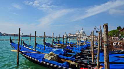 Fototapeta na wymiar gondola on the Grand Canal in Venice, Italy