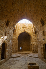 Fototapeta na wymiar Interior of Paphos Castle, Cyprus.