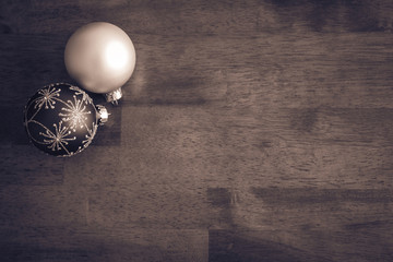 Aerial Christmas Ornaments Table
