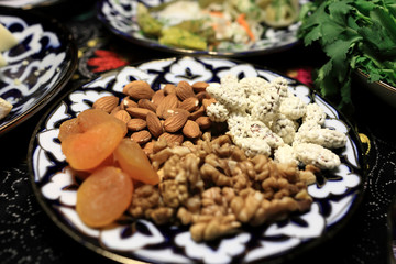 Nuts and dried apricots