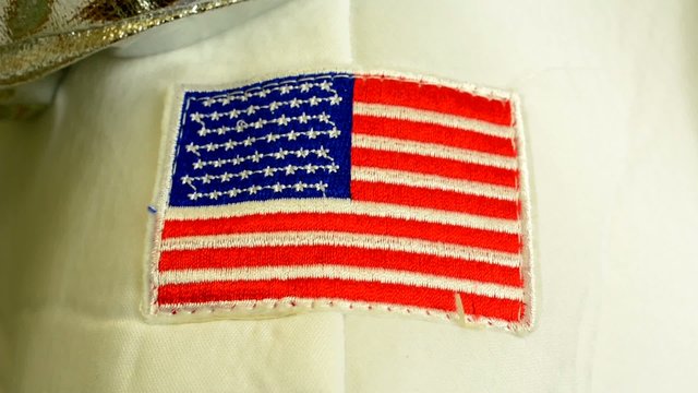 embroidered American flag - clothes