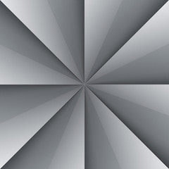 Gray and white shiny folded paper triangles background