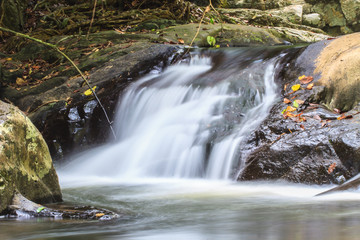 Fototapeta na wymiar Nature waterfall in deep forest