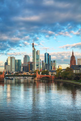 Fototapeta na wymiar Frankfurt cityscape at sunrise