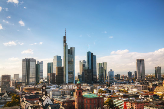 Frankfurt am Maine cityscape on a sunny day © andreykr
