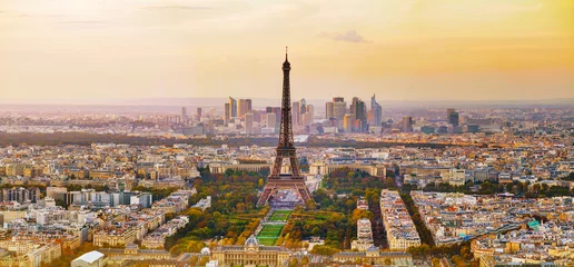 Poster Im Rahmen Luftaufnahme von Paris © andreykr