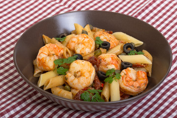 Penne mit Shrimps