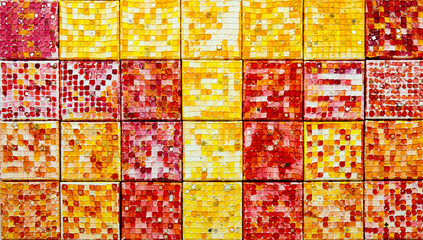 Closeup of  mosaic tiles