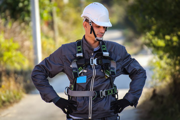 Telephone Engineer At Work