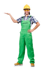 Industrial worker isolated on the white background