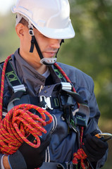 Telephone Engineer At Work