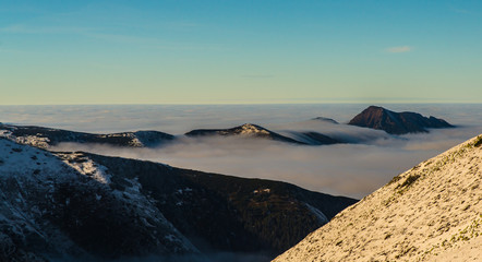 Mountains above clouds - Tatra Mountains in Poland
