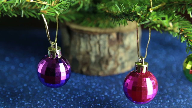 baubles on Christmas tree