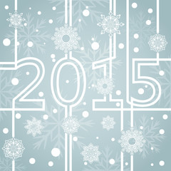 Abstract new 2015 year snowflake background.