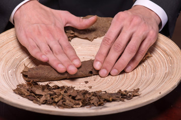 Handsome man with cigar
