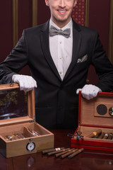 Handsome man with cigar