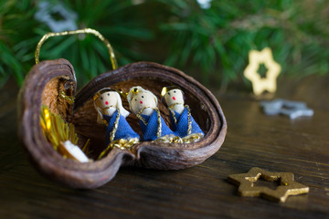 Christmas decoration with Nativity scene