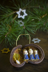 Christmas decoration with Nativity scene