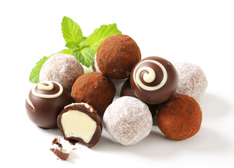 Chocolate truffles and pralines