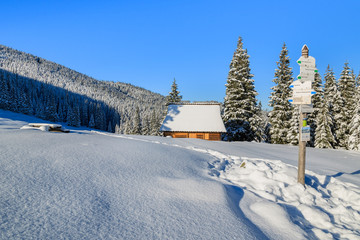 Hut on Rusinowa polana in winter time, Tatra Mountains, Poland © pkazmierczak