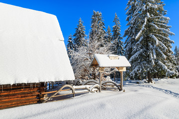 Hut on Rusinowa polana in winter time, Tatra Mountains, Poland © pkazmierczak
