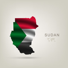 Fototapeta premium flag of Sudan as the country