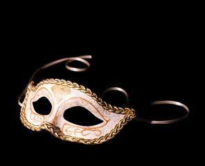 Beautiful carnival mask isolated on black