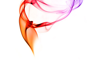 Scarlet and purple smoke