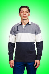 Fototapeta premium Male sweater isolated on the white