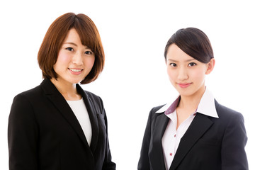 asian  businessgroup on white background