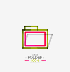 Folder logo, stamp. Accounting binder