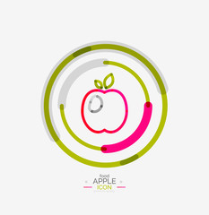 Apple logo concept, stamp