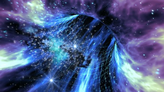 Loop animation with wormhole interstellar travel