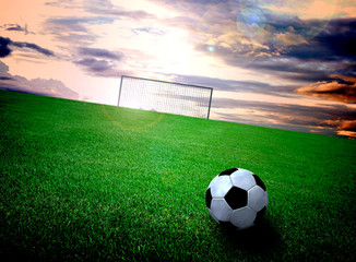 soccer field and sky
