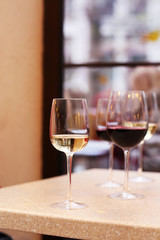 Wine tasting in bar