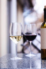 Wine tasting in bar