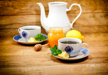 Mint tea - served tea for two