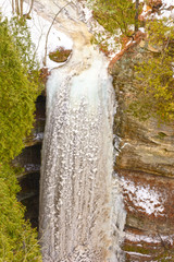 Frozen Waterfall in the Winter