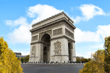 Fototapeta na wymiar Arch of Triumph in Paris