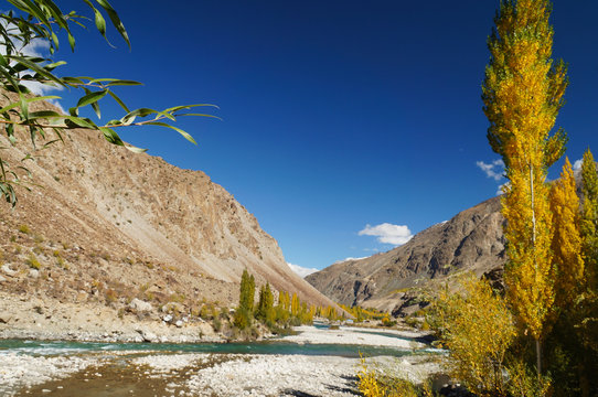 Mountain and small river near Phandar Valley , Northern Pakistan