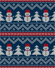 Modèle tricoté sans couture de vacances d& 39 hiver