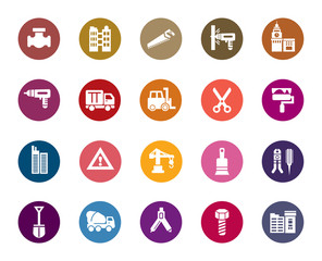 Buildings and Construction Color Icons