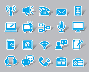 Communication Color Icon Label