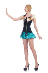 Woman isolated on the white background