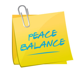 peace balance memo illustration design