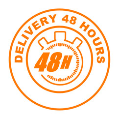 delivery 48 hours on orange web button