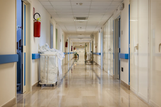 Empty Hospital corridor