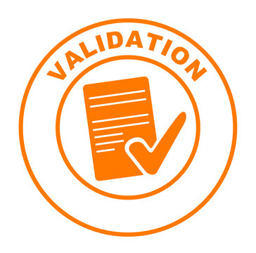 Validation Sur Bouton Web Rond Orange