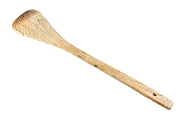 wooden spade of frying pan